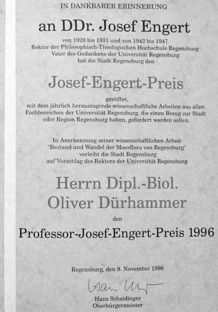 Josef-Engert-Preis 1996 D&uuml;rhammer